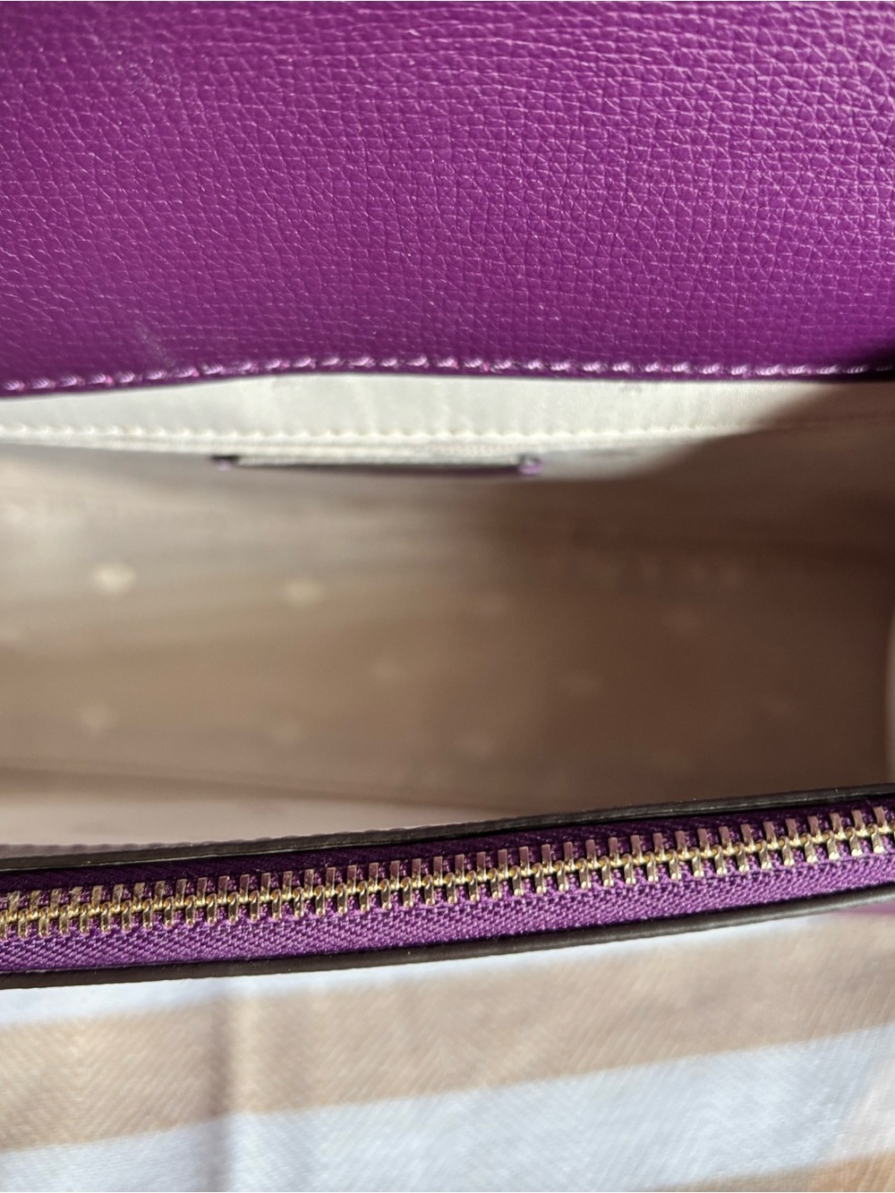 Kate Spade Darcy Top Handle Satchel Ripe Plum Leather Crossbody - Picture 10 of 10